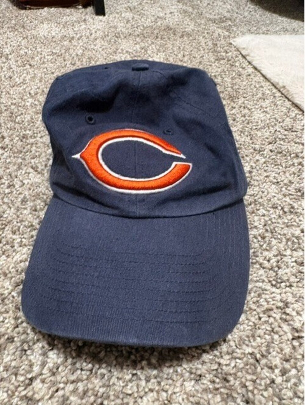 Chicago Bears Navy Blue Baseball Cap with Orange 'C' Logo